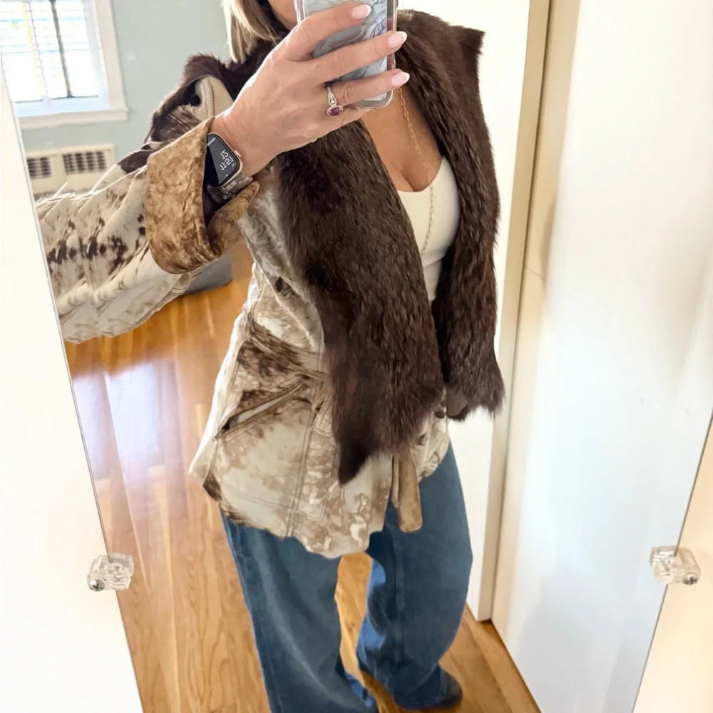 Ben Kahn Reversible Leather and Fur Jacket
